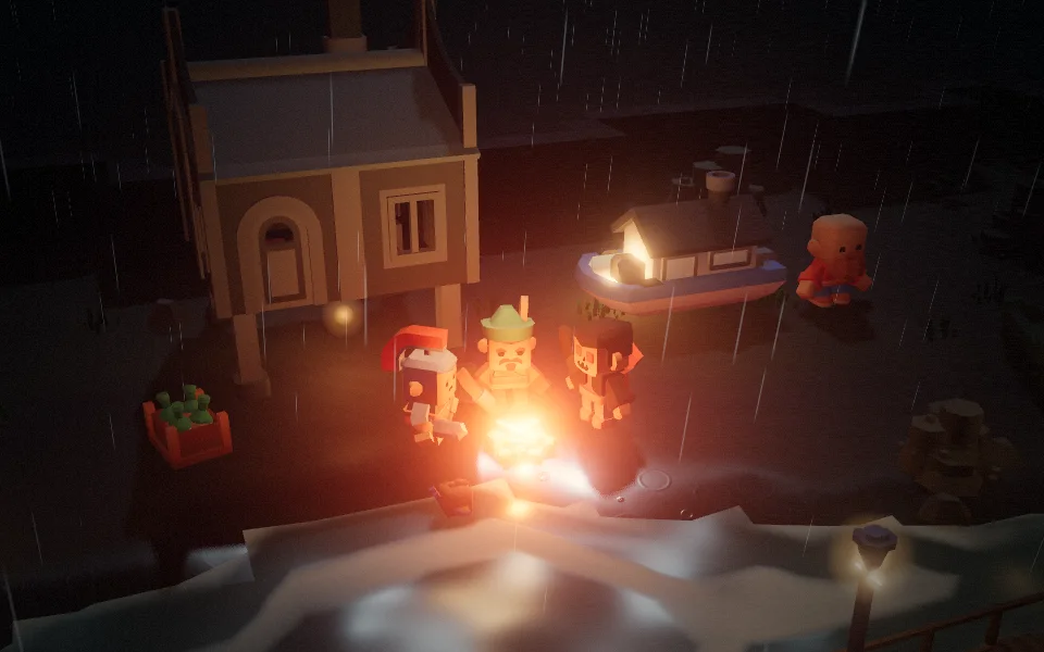 Lanternwatch, the Act IV town, rendered in the game engine